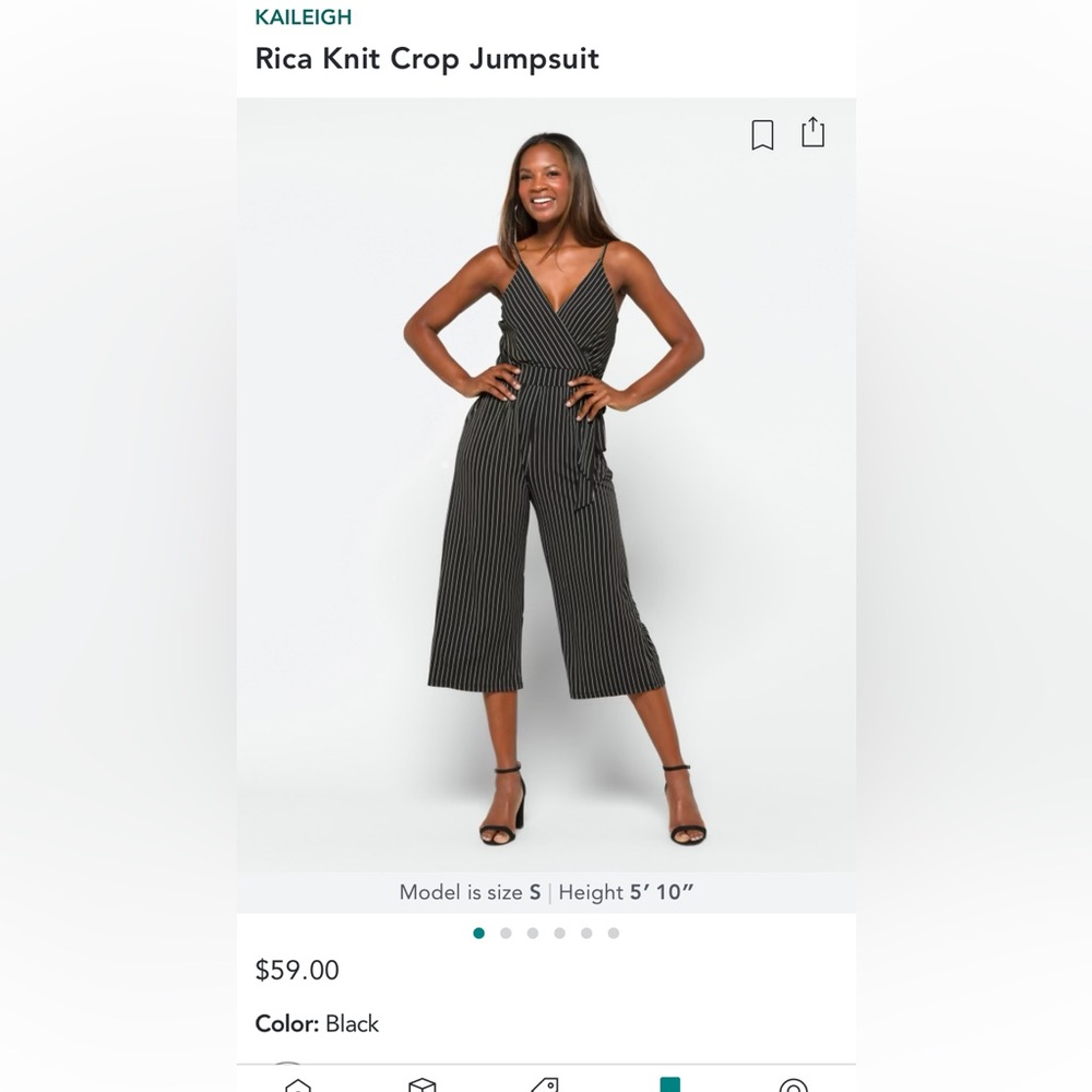 NWT: pinstriped jumpsuit